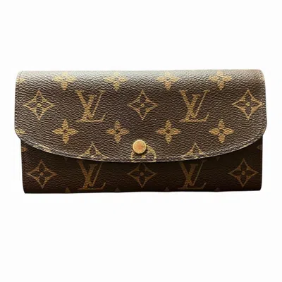 Pre-owned Louis Vuitton Brown Fuchsia Long Wallet (bi-fold) () In Multi