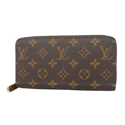 Pre-owned Louis Vuitton Brown Fuchsia Long Wallet (bi-fold) () In Multi