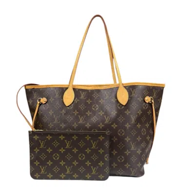 Pre-owned Louis Vuitton Brown Fuchsia Monogram Canvas Tote Bag () In Multi