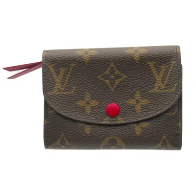 Pre-owned Louis Vuitton Brown Fuchsia Monogram Coated Canvas Wallet (bi-fold) ()