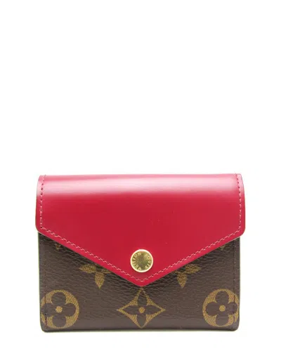 Pre-owned Louis Vuitton Brown, Fuchsia Monogram, Leather Wallet (authentic Pre-loved)