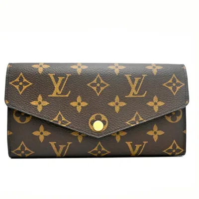 Pre-owned Louis Vuitton Brown Fuchsia Monogram Long Wallet (bi-fold) ()