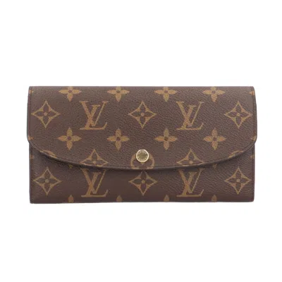 Pre-owned Louis Vuitton Brown Fuchsia Monogram Long Wallet (bi-fold) () In Multi