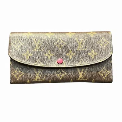 Pre-owned Louis Vuitton Brown Fuchsia Monogram Monogram Long Wallet (bi-fold) ()