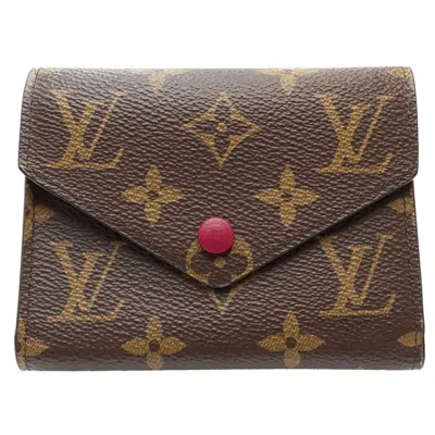 Pre-owned Louis Vuitton Brown Fuchsia Monogram Monogram Wallet (tri-fold) ()