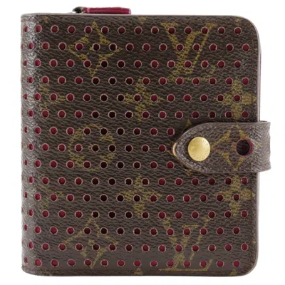 Pre-owned Louis Vuitton Brown Fuchsia Monogram Pink Monogram Wallet (bi-fold) () In Brown, Fuchsia, Monogram, Pink