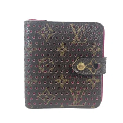 Pre-owned Louis Vuitton Brown Fuchsia Pink Monogram Wallet (bi-fold) ()