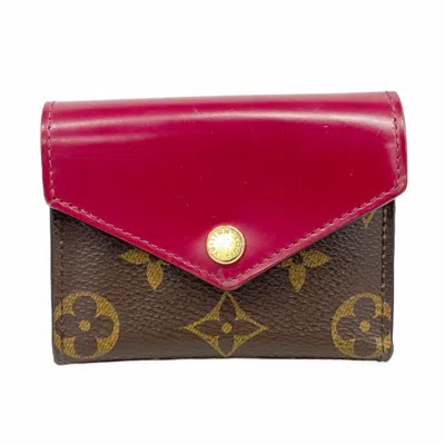 Pre-owned Louis Vuitton Brown Fuchsia Wallet (tri-fold) ()