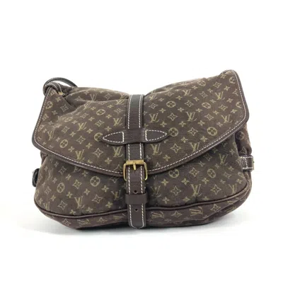 Pre-owned Louis Vuitton Brown Fusain Monogram Mini Lin Shoulder Bag ()