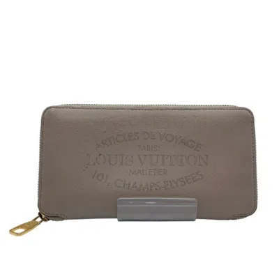 Pre-owned Louis Vuitton Brown Galle Leather Long Wallet (bi-fold) ()