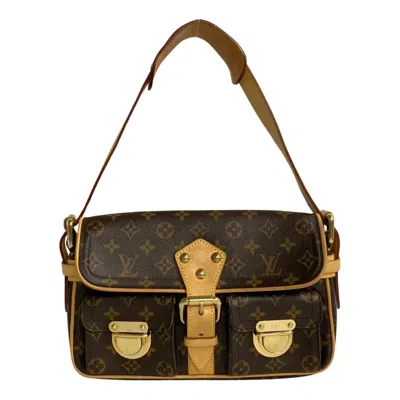 Pre-owned Louis Vuitton Brown Gold Leather Pvc Shoulder Bag Tote Bag () In Brown, Gold