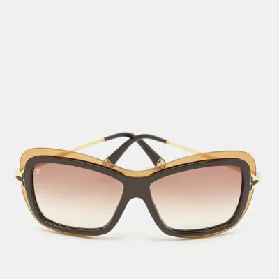 Pre-owned Louis Vuitton Brown Gradient Z0323w Poppy Square Sunglasses