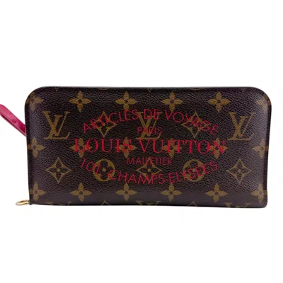 Pre-owned Louis Vuitton Brown Indian Rose Monogram Leather Long Wallet (bi-fold) () In Brown, Indian Rose