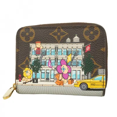 Pre-owned Louis Vuitton Brown Jaune Multi-color Coin Purse/coin Case ()