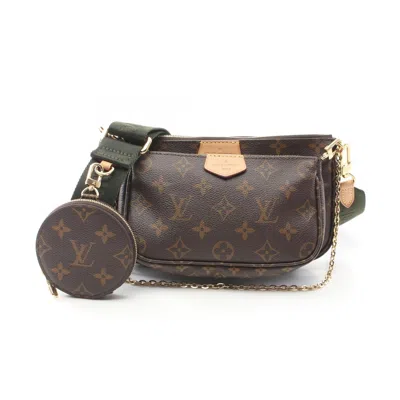Pre-owned Louis Vuitton Brown Khaki Monogram Coated Canvas Shoulder Bag ()