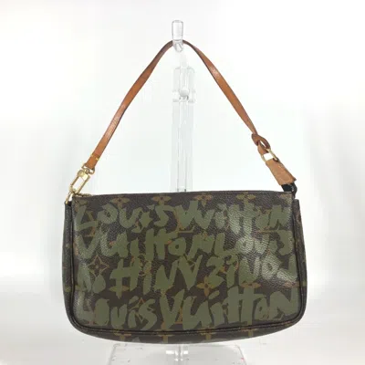 Pre-owned Louis Vuitton Brown Khaki Monogram Graffiti Handbag Shoulder Bag ()
