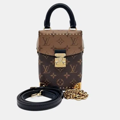 Pre-owned Louis Vuitton Brown Leather And Pvc Camera Box