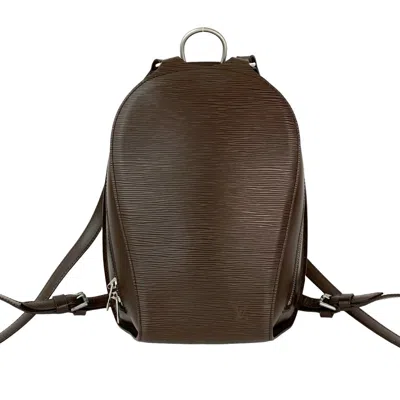 Pre-owned Louis Vuitton Brown Leather Backpack ()