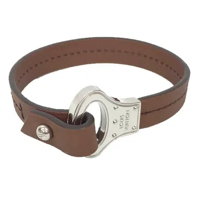 Pre-owned Louis Vuitton Brown Leather Charm Bracelet ()