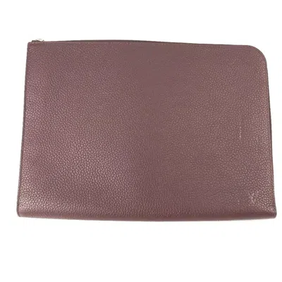 Pre-owned Louis Vuitton Brown Leather Clutch Bag Pochette ()