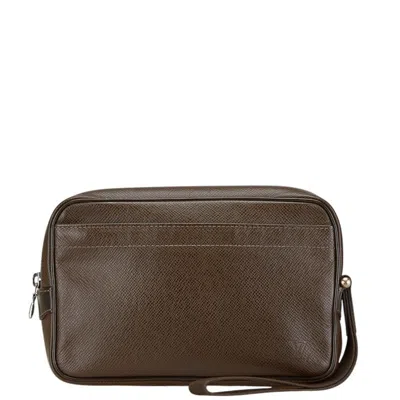 Pre-owned Louis Vuitton Brown Leather Clutch Bag ()