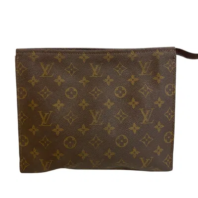 Pre-owned Louis Vuitton Brown Leather Clutch Bag ()