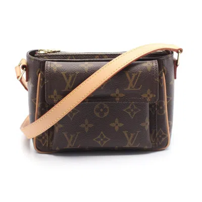 Pre-owned Louis Vuitton Brown Leather Coated Canvas Pvc Shoulder Bag ()