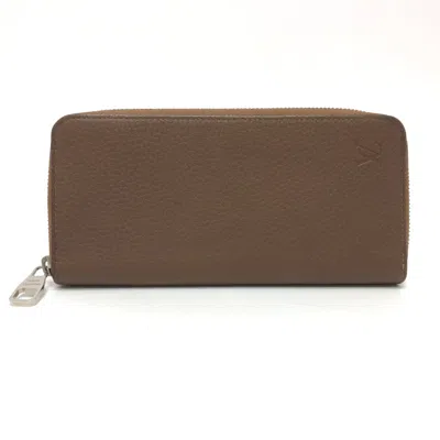 Pre-owned Louis Vuitton Brown Leather Long Wallet (bi-fold) ()