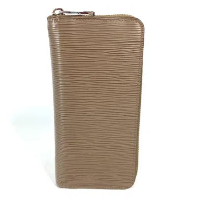 Pre-owned Louis Vuitton Brown Leather Long Wallet (bi-fold) ()