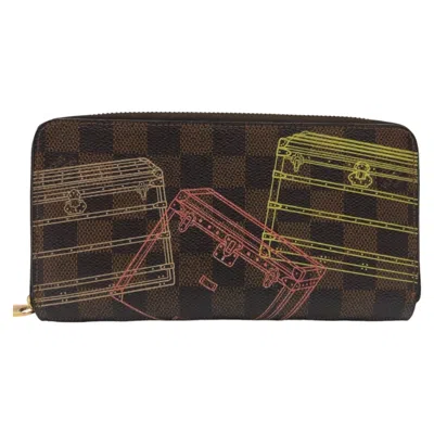 Pre-owned Louis Vuitton Brown Leather Long Wallet (bi-fold) ()