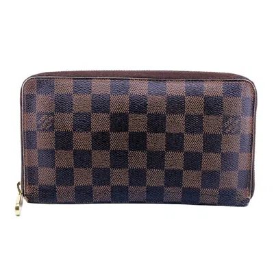 Pre-owned Louis Vuitton Brown Leather Long Wallet (bi-fold) ()