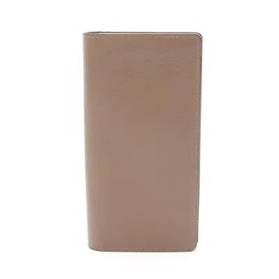 Pre-owned Louis Vuitton Brown Leather Long Wallet (bi-fold) ()
