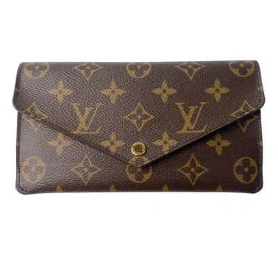Pre-owned Louis Vuitton Brown Leather Long Wallet (bi-fold) ()