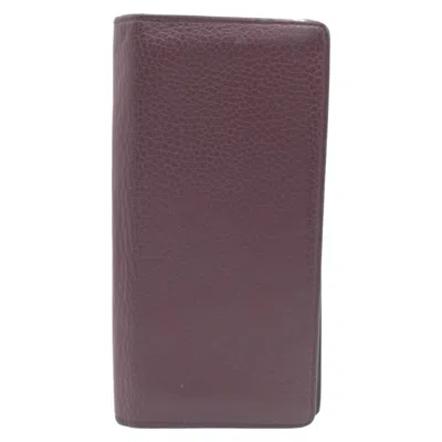 Pre-owned Louis Vuitton Brown Leather Long Wallet (bi-fold) ()