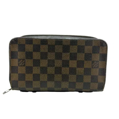 Pre-owned Louis Vuitton Brown Leather Long Wallet (bi-fold) ()