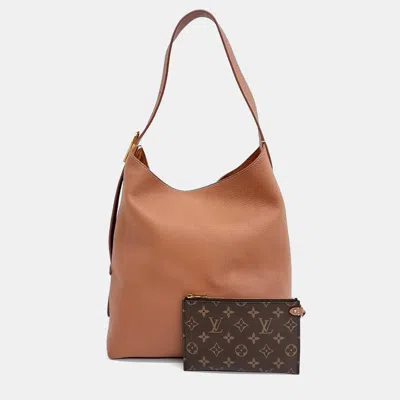 Pre-owned Louis Vuitton Brown Leather Low Key Hobo Mm Bag