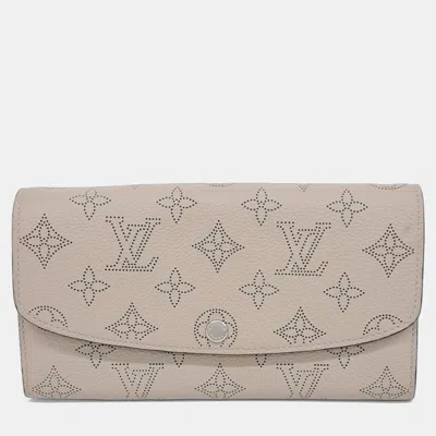 Pre-owned Louis Vuitton Brown Leather Mahina Iris Long Wallet
