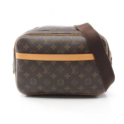 Pre-owned Louis Vuitton Brown Leather Pvc Coated Canvas Shoulder Bag ()