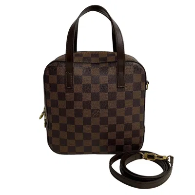 Pre-owned Louis Vuitton Brown Leather Pvc Handbag Shoulder Bag ()