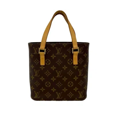 Pre-owned Louis Vuitton Brown Leather Pvc Handbag Tote Bag ()
