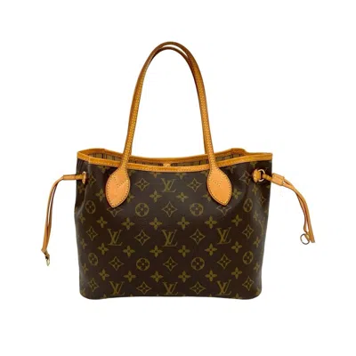 Pre-owned Louis Vuitton Brown Leather Pvc Handbag Tote Bag ()