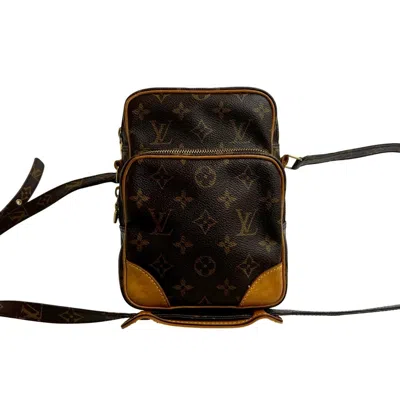 Pre-owned Louis Vuitton Brown Leather Pvc Pochette Shoulder Bag ()