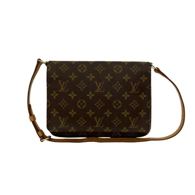 Pre-owned Louis Vuitton Brown Leather Pvc Shoulder Bag ()