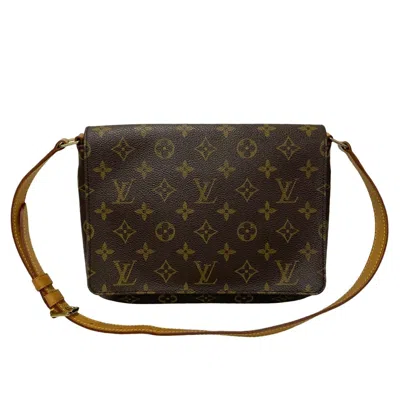 Pre-owned Louis Vuitton Brown Leather Pvc Shoulder Bag ()