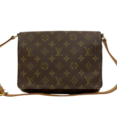 Pre-owned Louis Vuitton Brown Leather Pvc Shoulder Bag ()