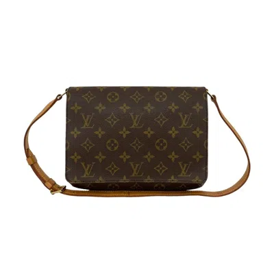 Pre-owned Louis Vuitton Brown Leather Pvc Shoulder Bag ()