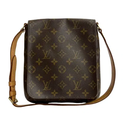 Pre-owned Louis Vuitton Brown Leather Pvc Shoulder Bag ()
