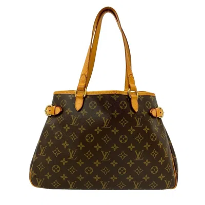 Pre-owned Louis Vuitton Brown Leather Pvc Shoulder Bag Tote Bag ()
