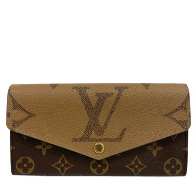 Pre-owned Louis Vuitton Brown Leather Wallet (tri-fold) ()