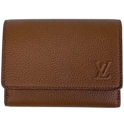 Pre-owned Louis Vuitton Brown Leather Wallet (tri-fold) ()